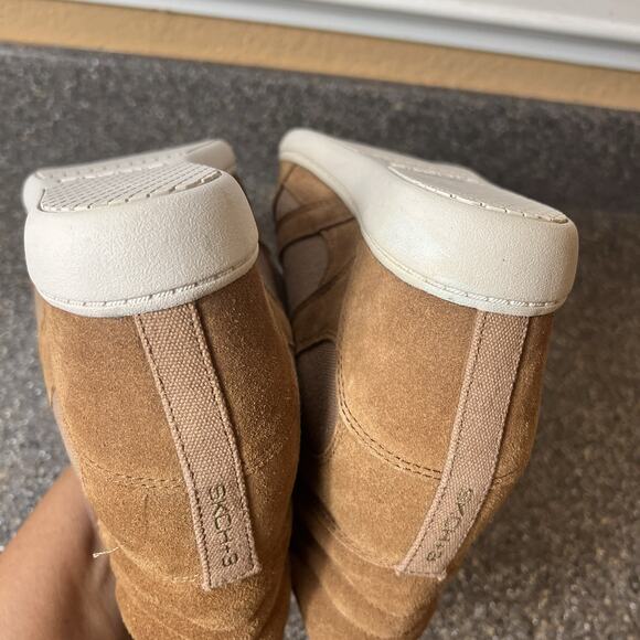 SKCH+3 Skechers Womens Sz 9.5 Brown Suede Hidden Wedge Comfort Casual Ankle Boot - Picture 7 of 10